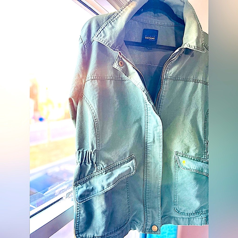 Lightweight Olive Green Cargo / Utility jacket